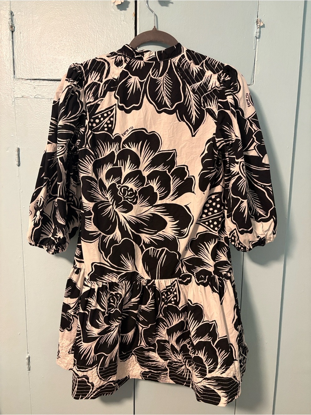 Farm Rio Printed Drop-Waist Mini Shirt Dress - Picture 6 of 6